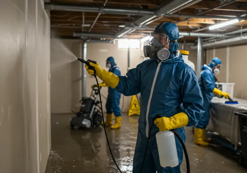 Basement Sanitization and Antimicrobial Treatment process in Mount Dora, FL